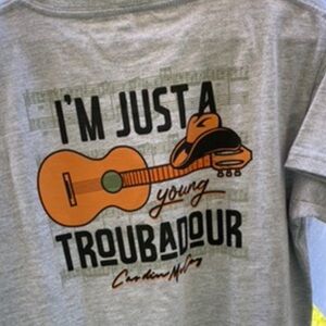 Cardin McCoy NWT T-shirt I’m just a troubadour guitar